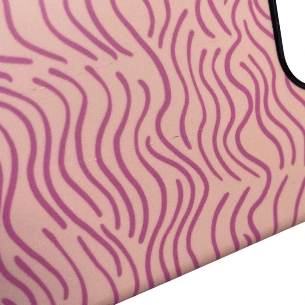 Burga iPhone 13 Pro Max Tough Case Pink Purple Wavy Line Protective Cover